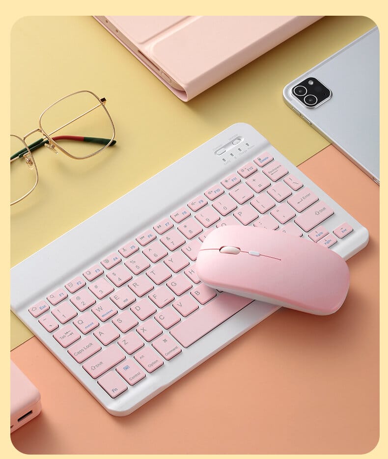 NexusClick Bluetooth Keyboard Mouse combo For iPad Xiami Phone,Slim Mini Wireless Keycaps For Android IOS Windows