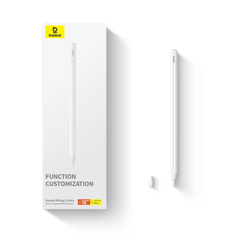 Baseus Smooth Writing 2 Series Dual Charging Stylus, White Active Version Wireless/Cabled Charging