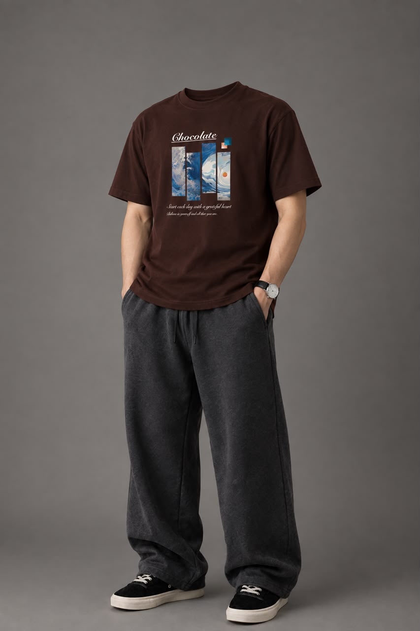 Analog Attire Choclate T- shirt Earth