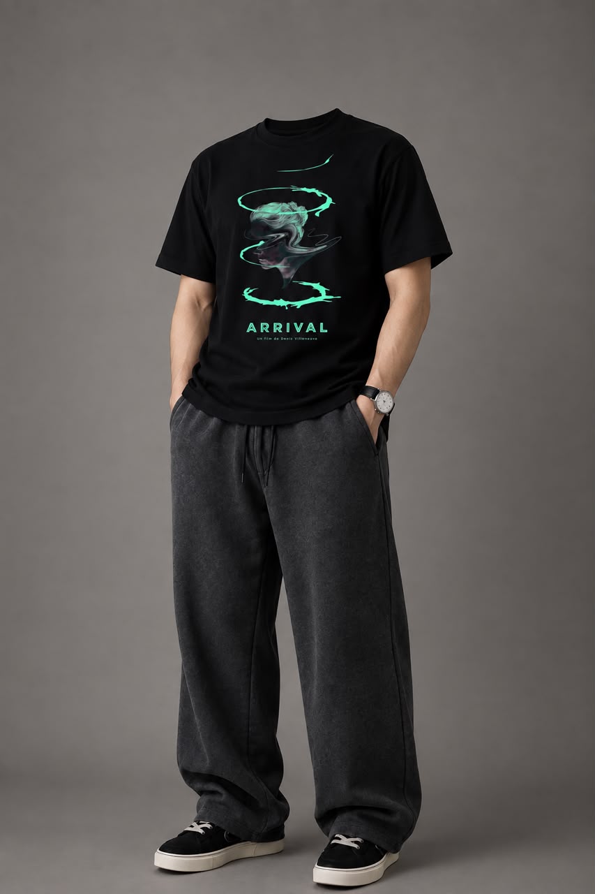 Analog Attire Black T- shirt Arrival