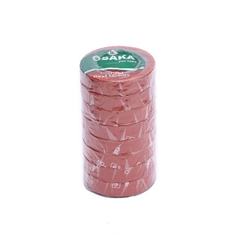 Osaka Pvc Tape Electrical/Cricket Tape Red/Black 8Pcs