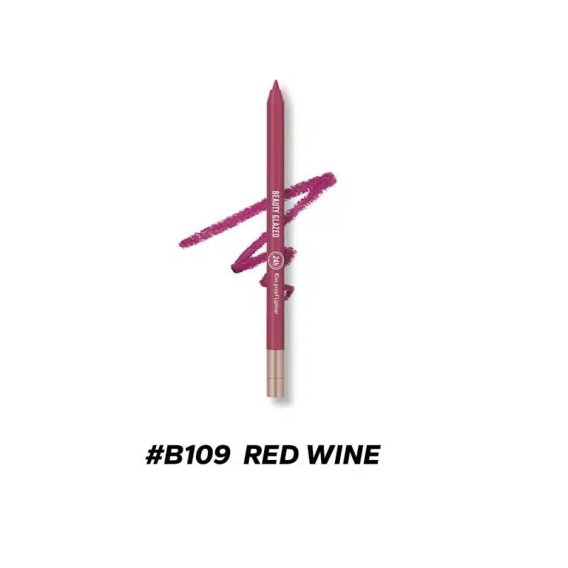 Beauty Glazed Lip Liner Waterproof & Long Lasting – B109 Red Wine