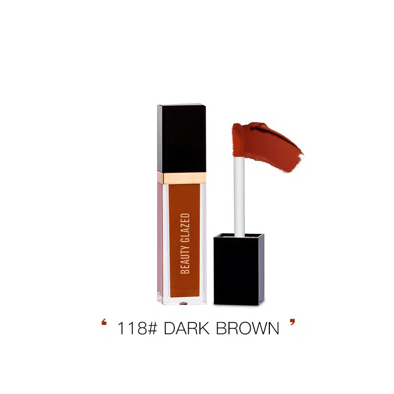 Beauty Glazed Matte Liquide Lipstick Dark Brown 118