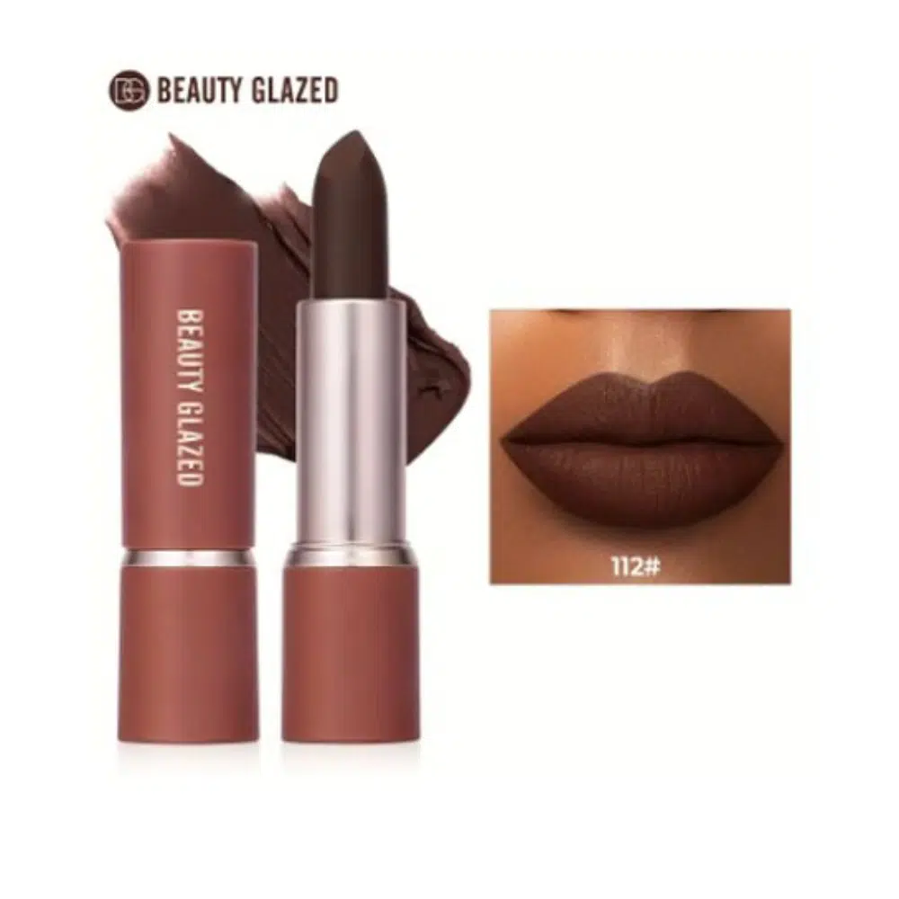 Beauty Glazed Modern Matte Lipstick - 112 Click to enlarge Beauty Glazed Modern Matte Lipstick – 112 (Dark Chocolate)